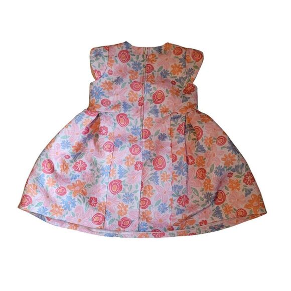 Bonnie Jean Pink Floral Print Dress Size 18M - Picture 3 of 4